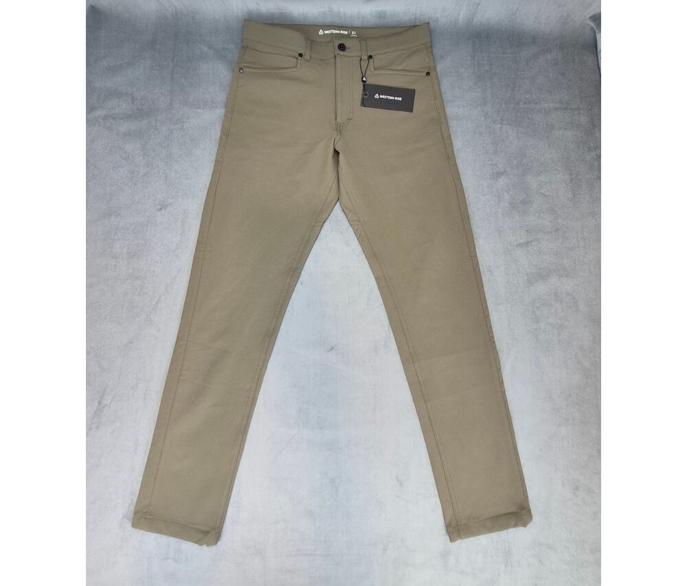 Western Rise Diversion Pant Slim Outdoor Travel Pants Extendable Mens Green 31